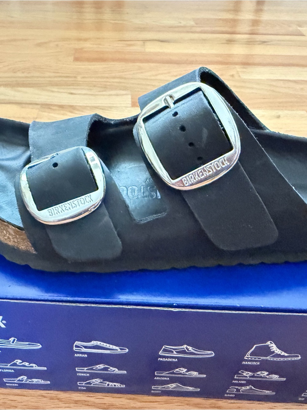 Birkenstock Arizona Big Buckle Sandals - Black Oiled Leather - Picture 3 of 12